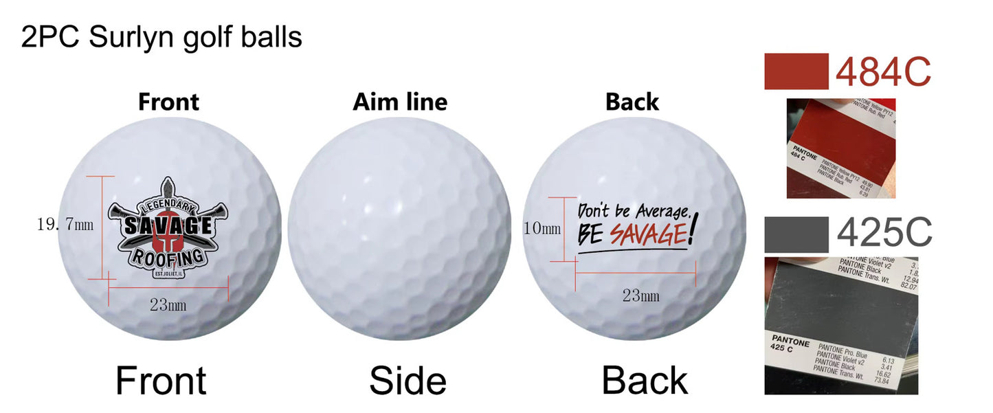 Custom golf balls