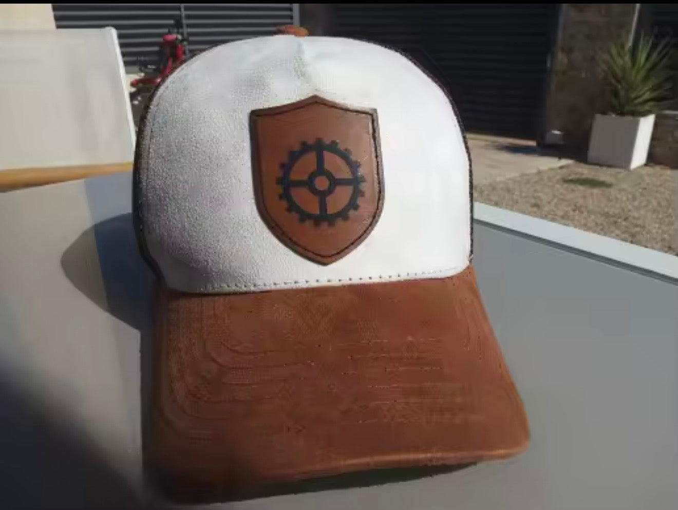 Leather Label (Custom Logo )Trucker Hat