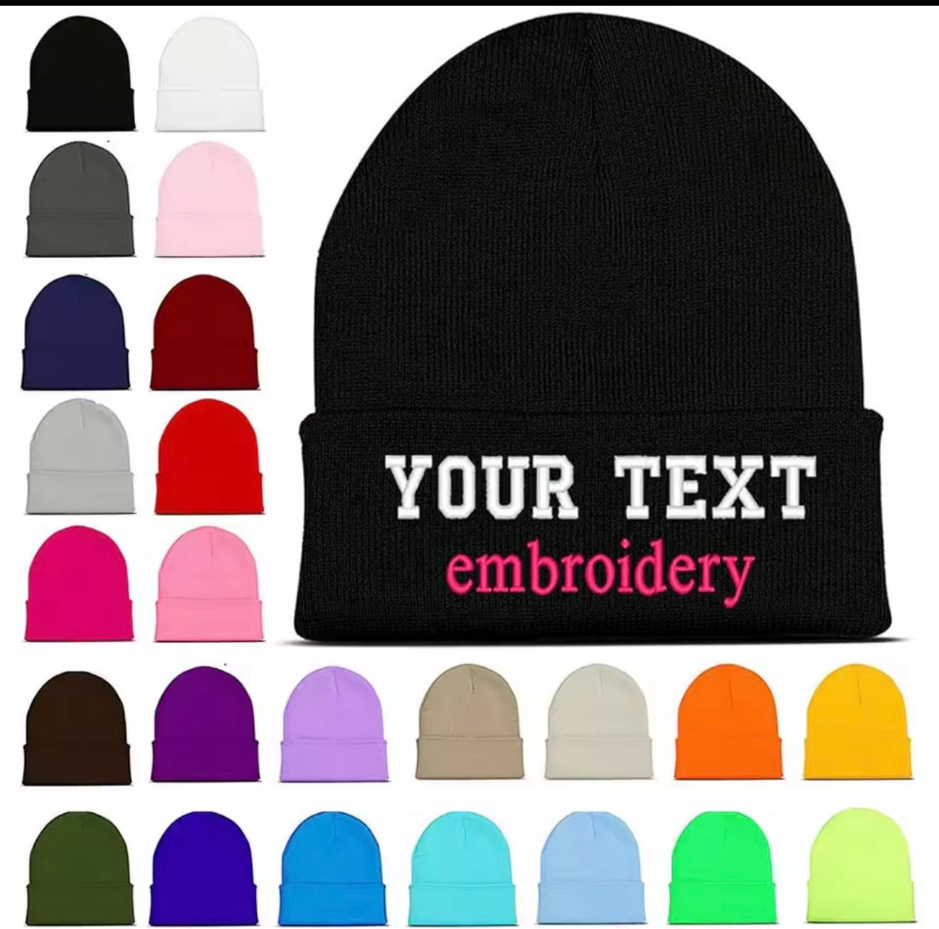 Beanie Embroidery (custom logo)