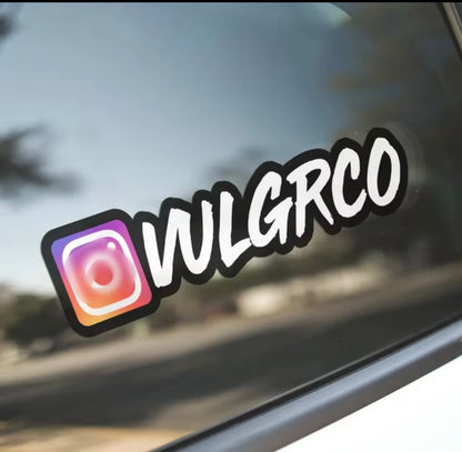 Vinyl stickers DIY with custom usernames, Instagra , TikTok