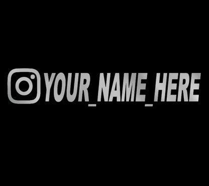 User Name Custom Personalized Instagram Vinyl Decals
