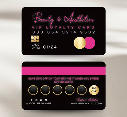 Salon loyalty cards