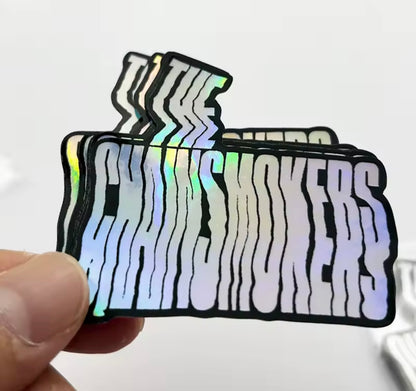Holographic Dot custom stickers