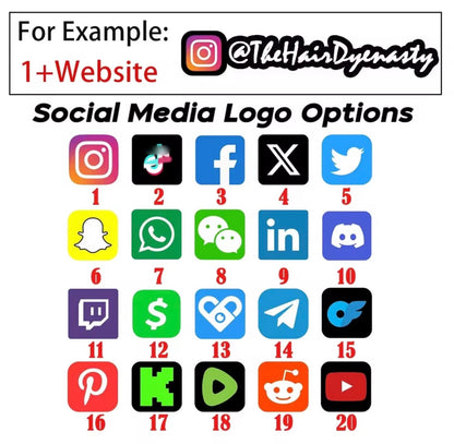 Vinyl stickers DIY with custom usernames, Instagra , TikTok
