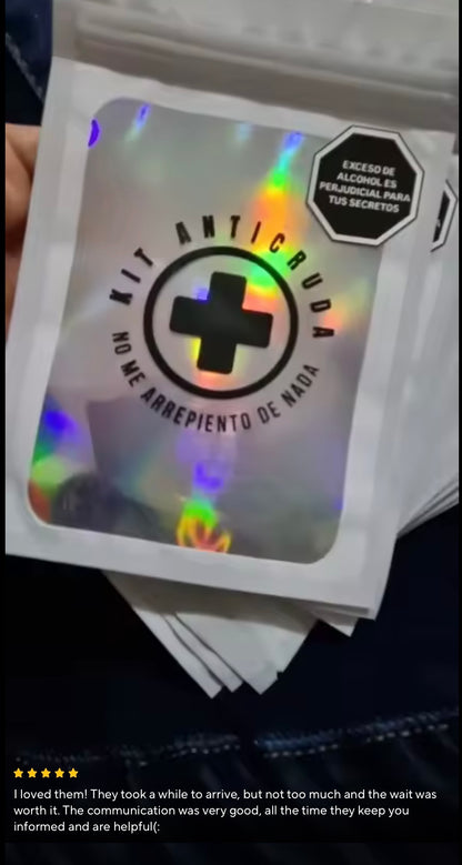 Resealable Holographic Aluminum Foil Hermetic Packaging (Custom Logo Printed)