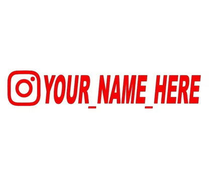User Name Custom Personalized Instagram Vinyl Decals