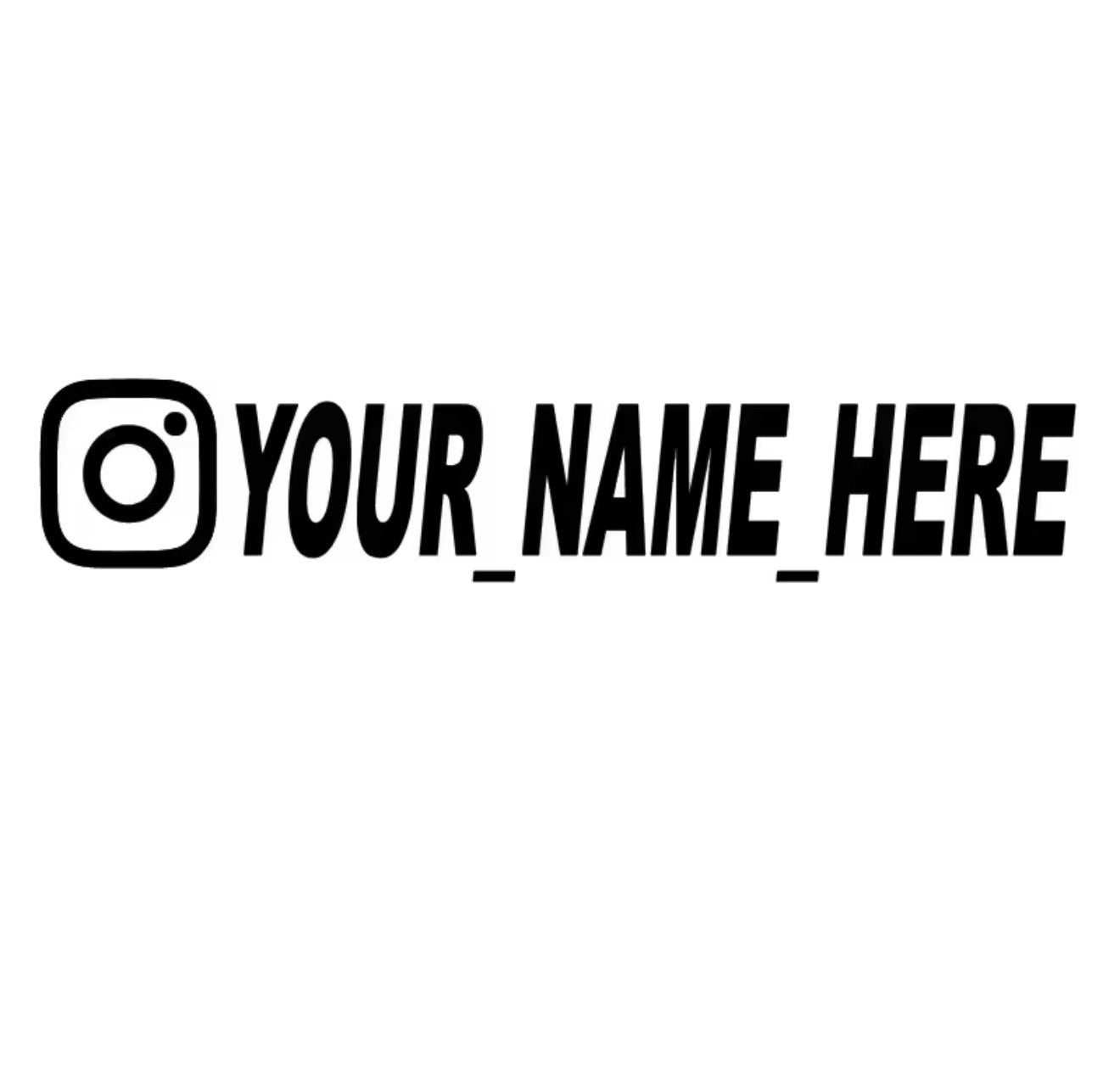 User Name Custom Personalized Instagram Vinyl Decals