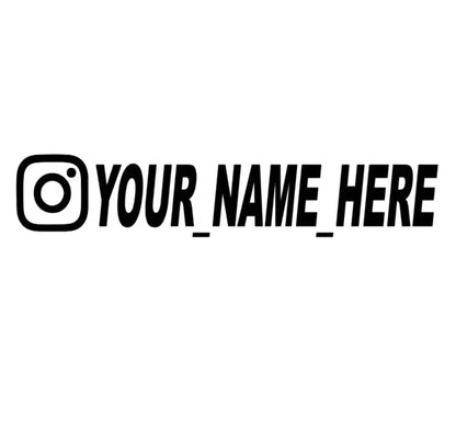 User Name Custom Personalized Instagram Vinyl Decals