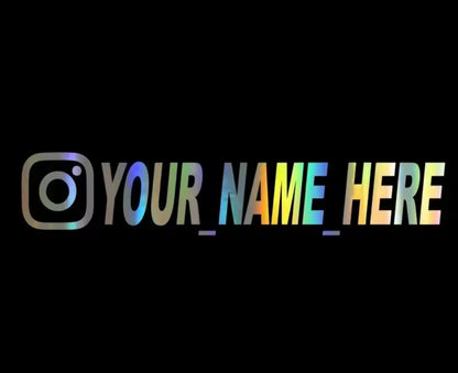 User Name Custom Personalized Instagram Vinyl Decals