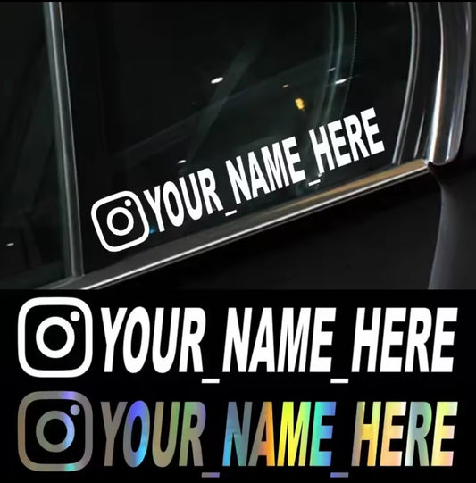 User Name Custom Personalized Instagram Vinyl Decals