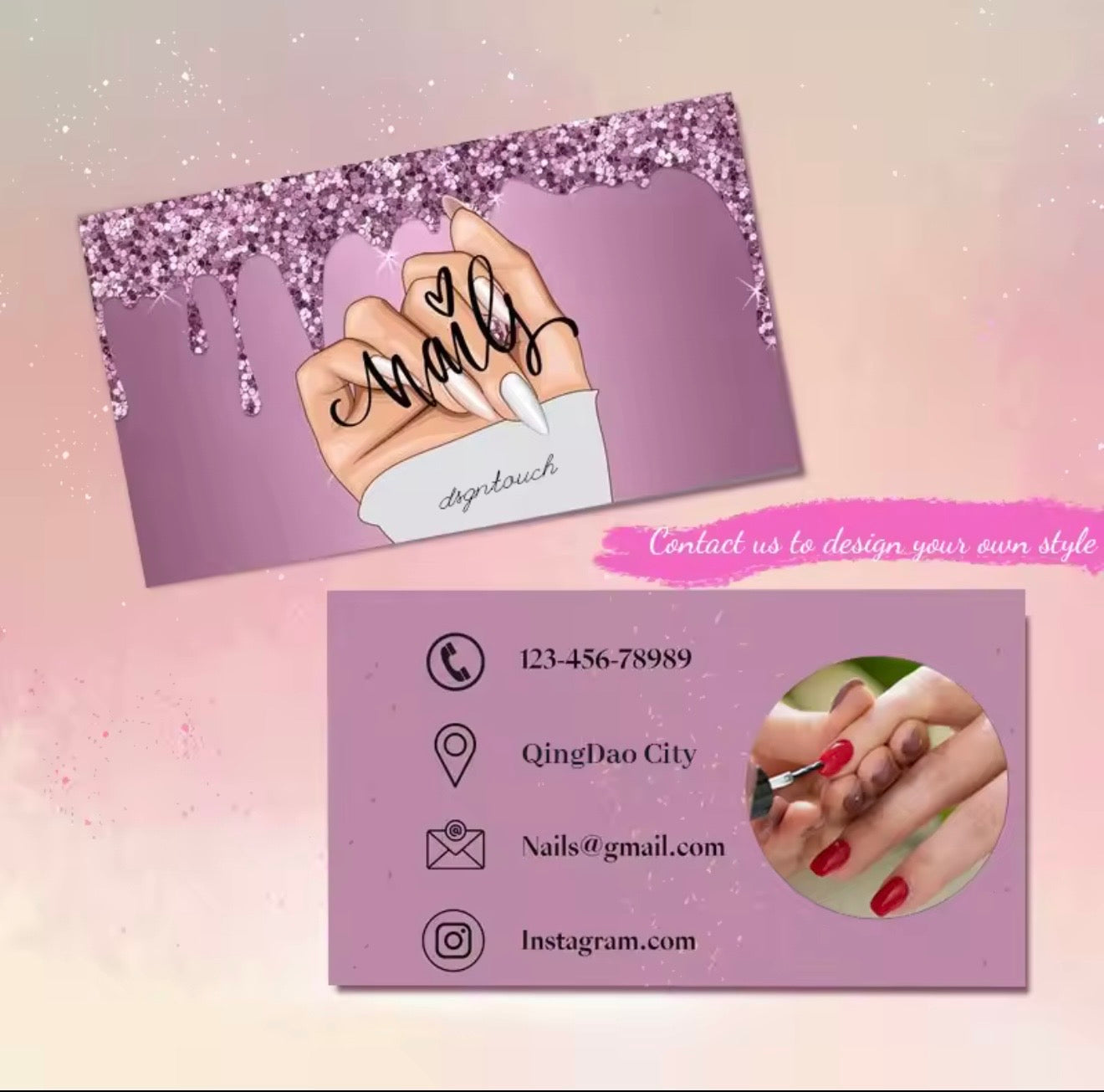 Instagram salon business Card Personalized