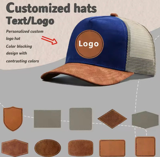 Leather Label (Custom Logo )Trucker Hat