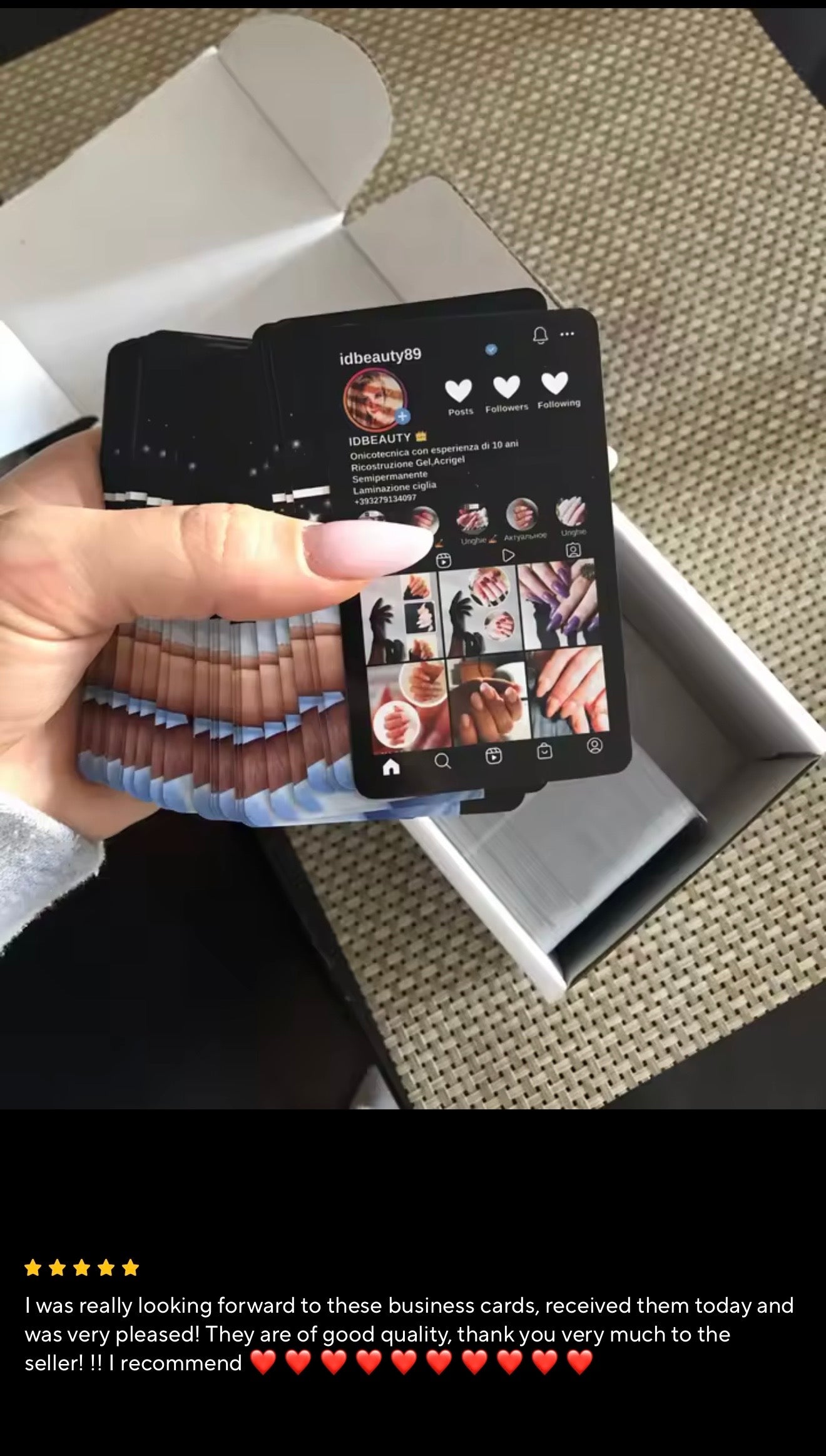 Instagram salon business Card Personalized