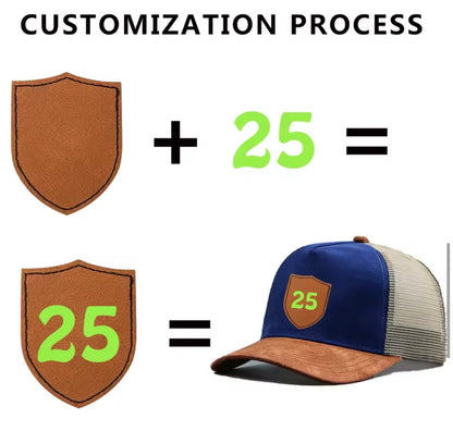 Leather Label (Custom Logo )Trucker Hat