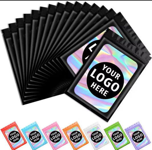 Resealable Holographic Aluminum Foil Hermetic Packaging (Custom Logo Printed)