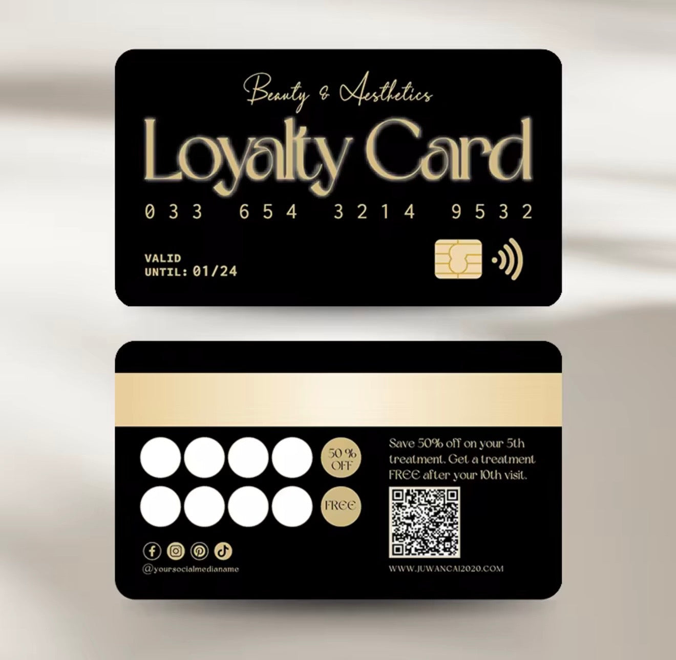 Salon loyalty cards