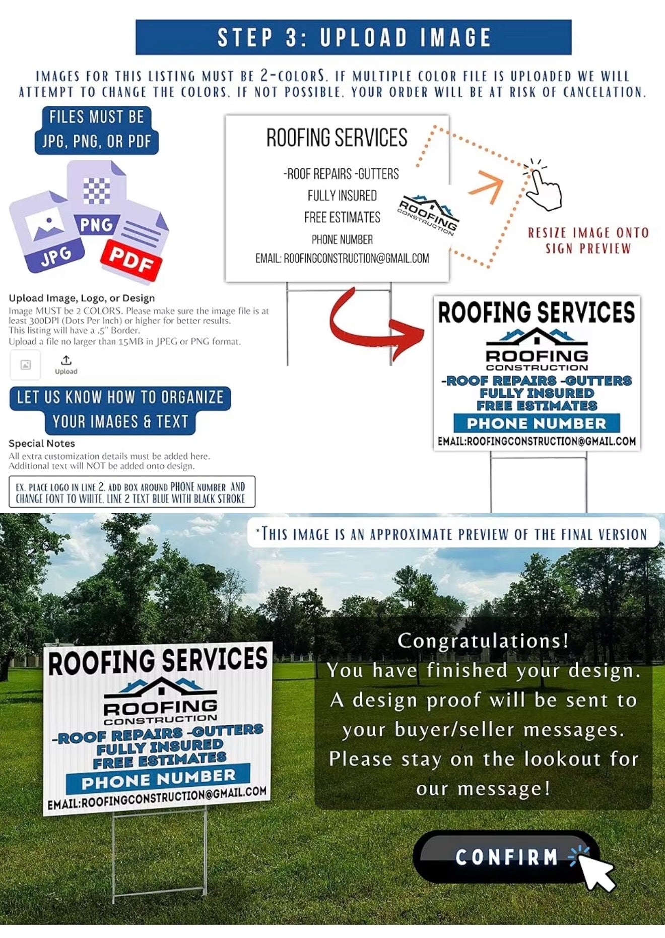 Custom yard signs